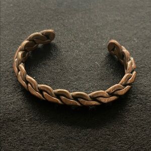 Vintage Braided Copper Cuff Bracelet